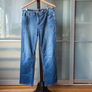 Vtg Buffalo Boulevard Medium Wash Mid Rise Straight Leg Stretch Jeans - 14 x 30